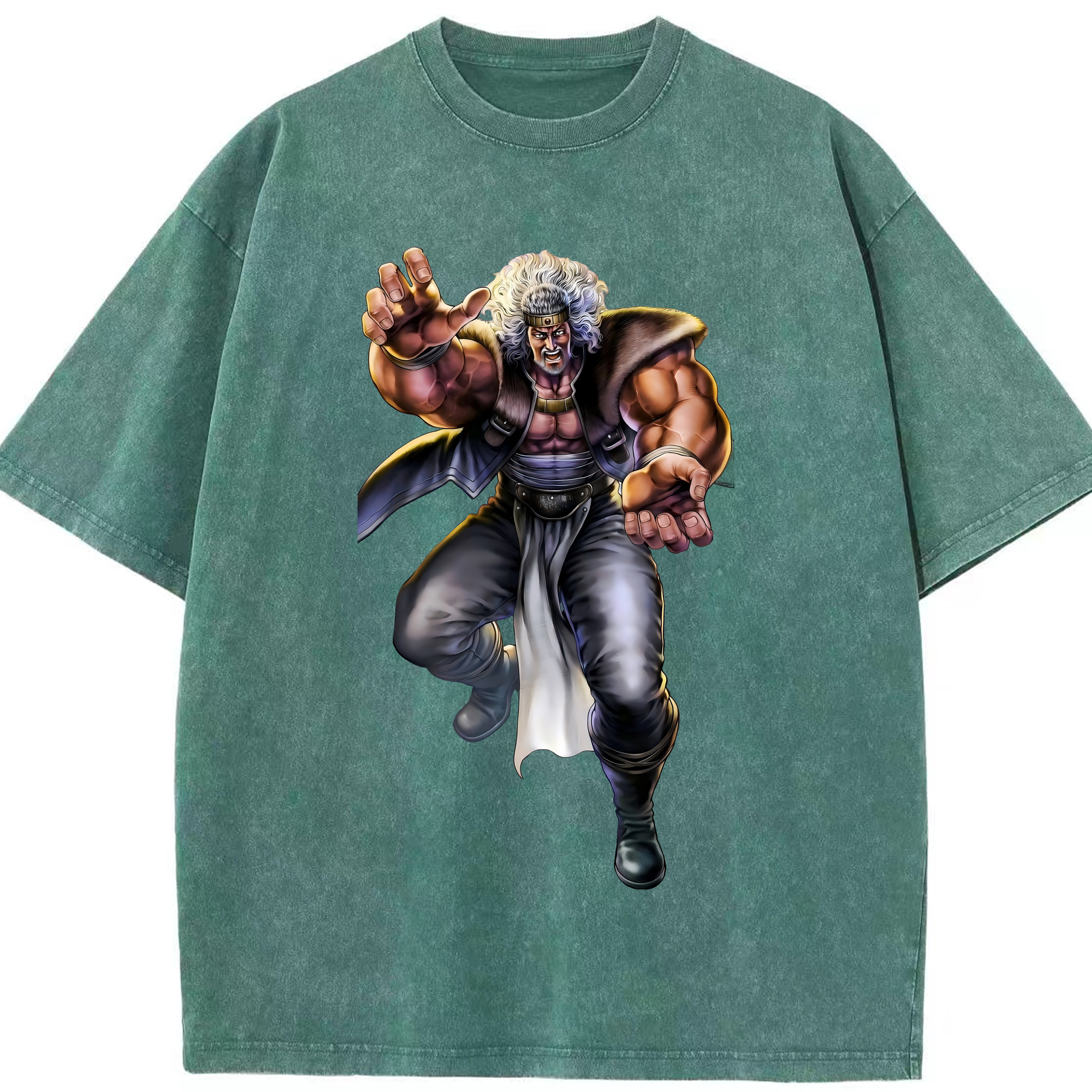 （画像用） 北斗の拳 Fist of the North Star 綿100% ヴィンテージ風 半袖Tシャツ（フロントプリント）